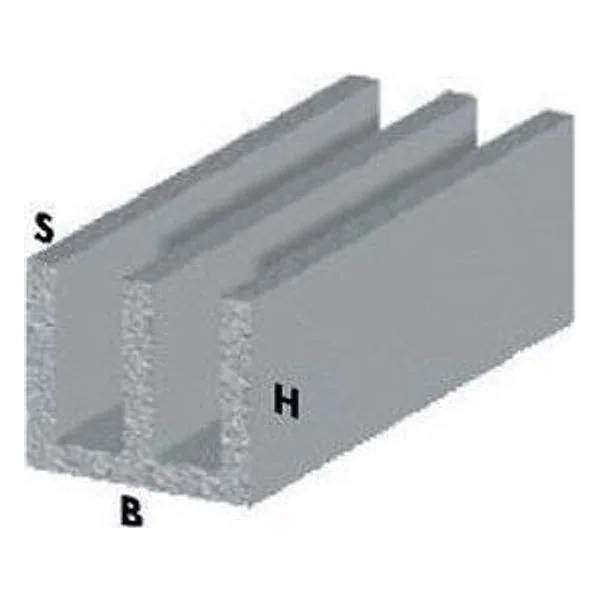 Profilo Argento H.100 cm Canalino Uu 16X12X1 mm – cod. CPD13459