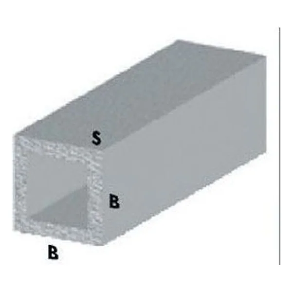 Profilo Argento H.100 cm Tubo Quadro 15X15X1 mm – cod. CPD26400