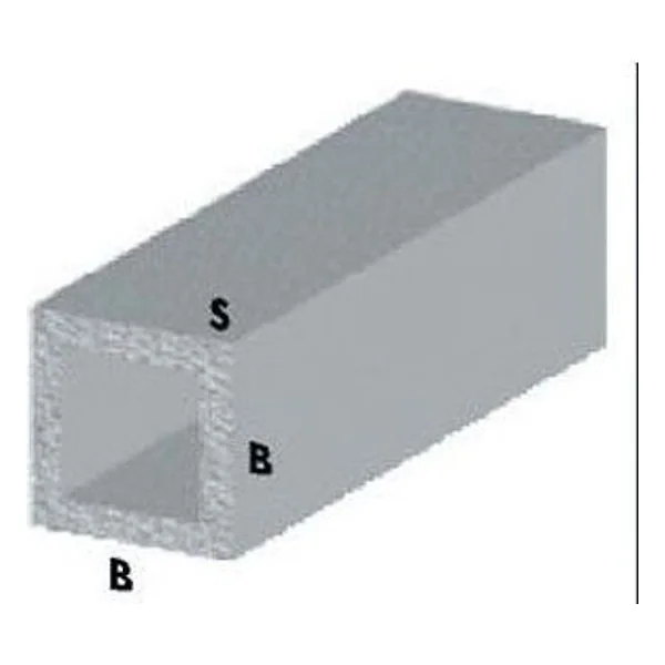 Profilo Argento H.100 cm Tubo Quadro 20X20X1 mm – cod. CPD32921