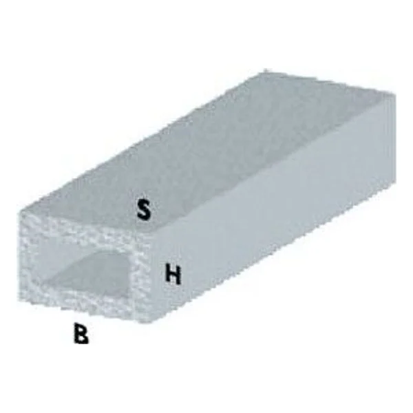 Profilo Argento H.100 cm Tubo Rettangolare 30X15X1 mm – cod. CPD2373