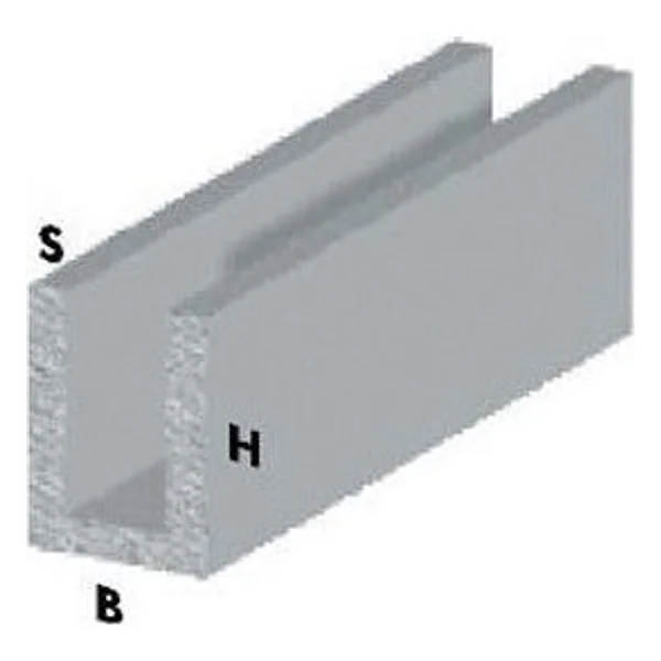 Profilo Argento H.200 cm Canalino U 10X10X1 mm – cod. CPD28393