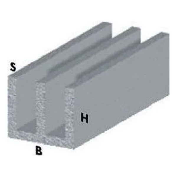 Profilo Argento H.200 cm Canalino Uu 20X10X1 mm – cod. CPD28397