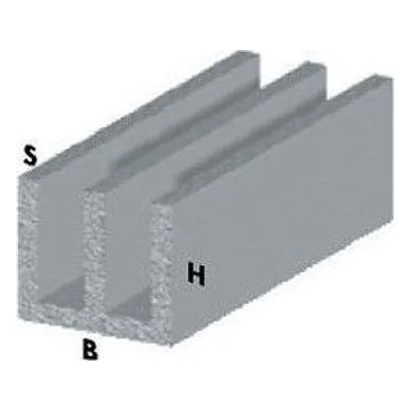Profilo Argento H.200 cm Canalino Uu 20X18X1 mm – cod. CPD28398