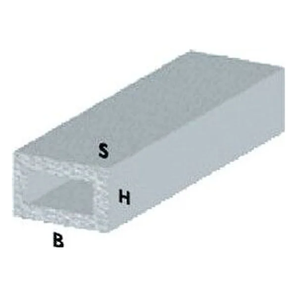 Profilo Argento H.200 cm Tubo Rettang. 20X10X1 mm – cod. CPD28408