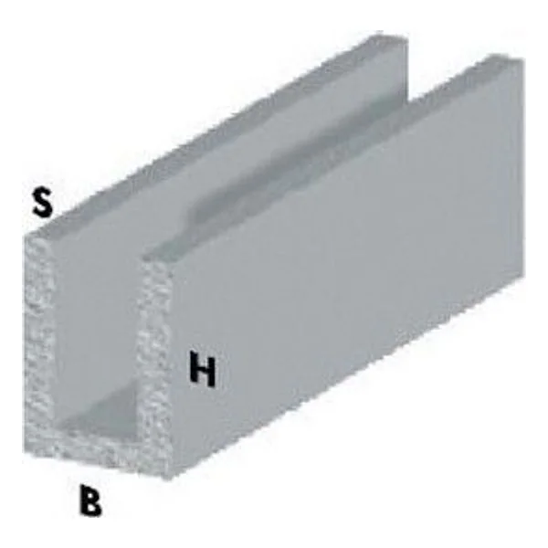 Profilo Cromo H.100 cm Canalino U 10X16,5X1,5 mm – cod. CPD40616