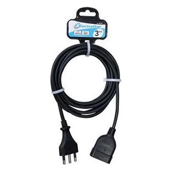Prolunga Lineare 3 M Sez 3X1 16A Bipasso Nero – cod. CPD98621