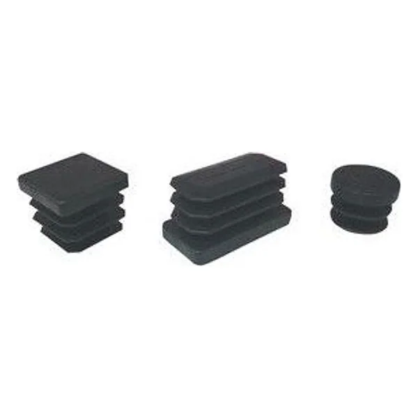 Puntale Alettato Tondo 20 mm Plastica Nero – cod. CPD12172