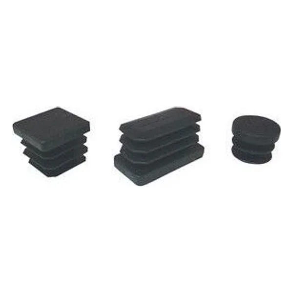 Puntale Alettato Tondo 25 mm Plastica Nero – cod. CPD12234