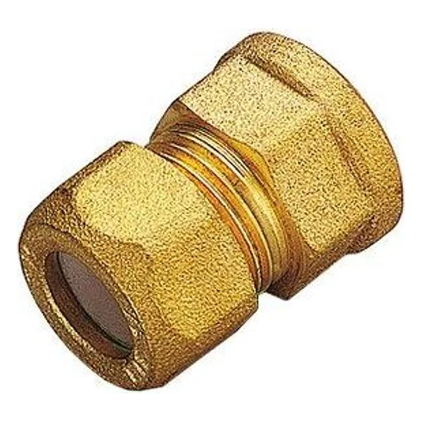 Raccordo Ottone Diritto Bicono Femmina Gas 10X1/2 – cod. CPD26597
