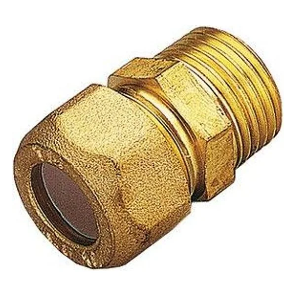 Raccordo Ottone Diritto Bicono Maschio Gas 14X1/2 – cod. CPD26593