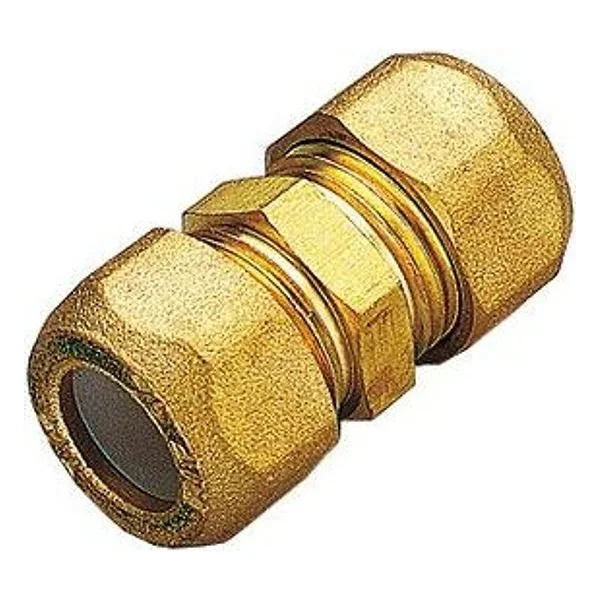 Raccordo Ottone Diritto Doppio Bicono 16X1/2 – cod. CPD26606