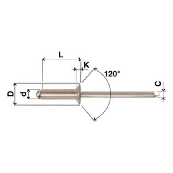 Rivetti Inox 3.2 x 10 Far – cod. FAR525321003