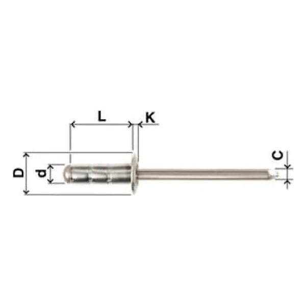 Rivetti Multistadi Multifar in Alluminio Chiodo Inox da 4 L 13 CF 1000 – cod. FAR557401303