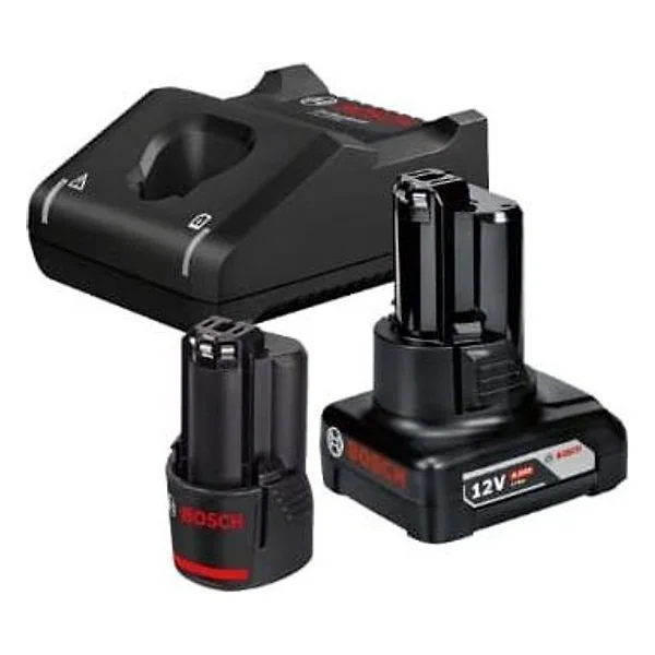 Robert Bosch Kit 2 BATT.12V 2AH+4AH + Caricabatt.bosch – cod. BOS1600A01NC9