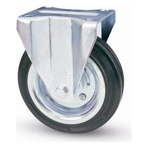 Ruota Industriale D 100 mm Gomma 80/A Piastra Fis – cod. CPD11992