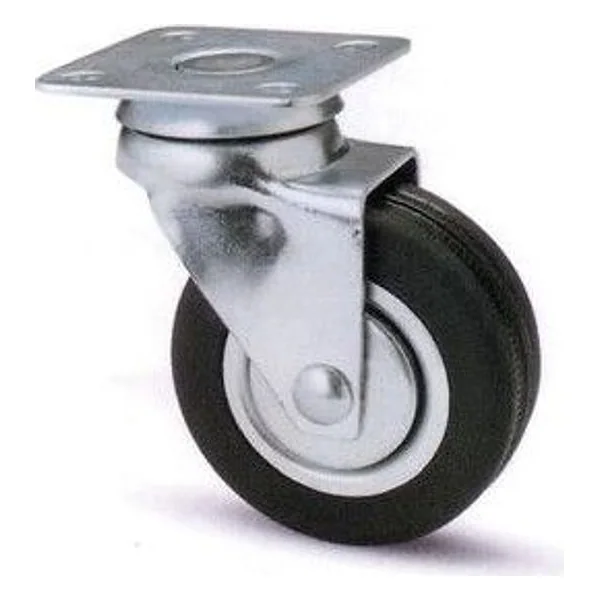 Ruota Mobile D 40 mm Gomma Doppia Cor 160 Piastra – cod. CPD7617