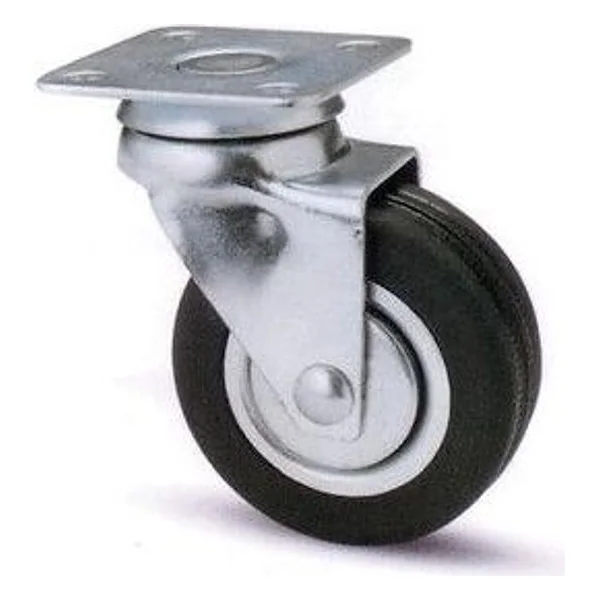 Ruota Mobile D 60 mm Gomma Doppia Cor 160 Piastra – cod. CPD95291