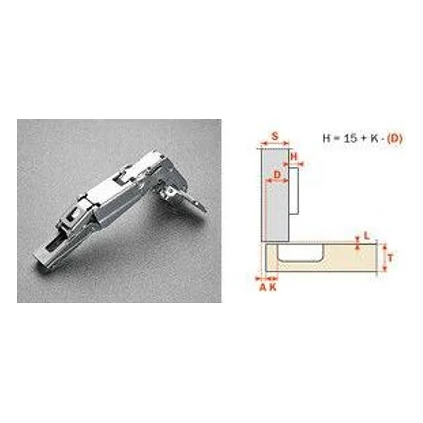 Salice Cerniera per Mobili C2AFA99 Collo 0 165 Gradi – cod. CPD507549