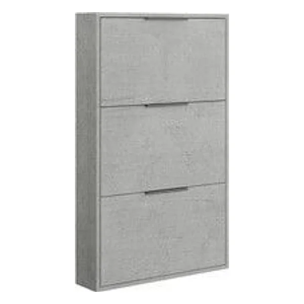 Scarpiera 3 Ribalte Slim CM. 65X15X105 H Cemento – cod. CPD506057