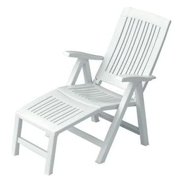 Sdraio con Poggiapiedi Lucrezia Relax Bianco – cod. CPD98203