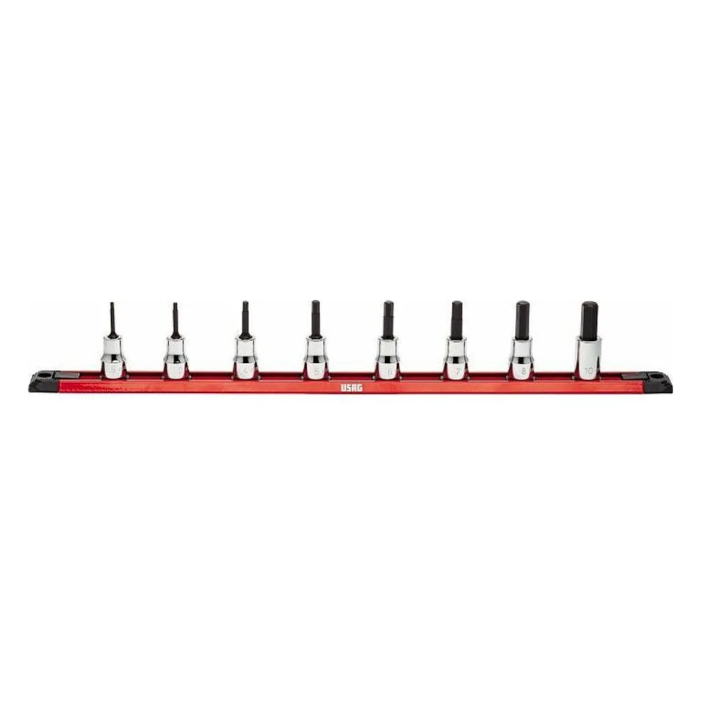 Serie di 8 Chiavi a Bussola per Viti con Esagono Incassato 234 3/8" N/S8 Usag – cod. U02341510