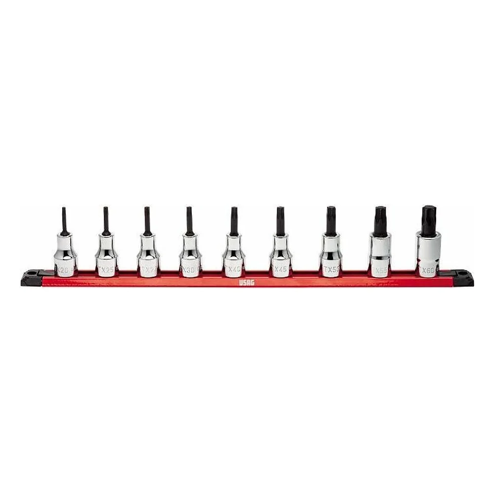 Serie di 9 Chiavi a Bussola per Viti con Impronta Torx 233 1/2 " NTX/S9 Usag – cod. U02332551