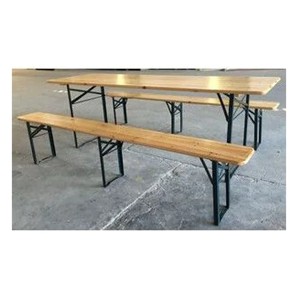 Set Birreria con Panche Legno/Metallo 220X80X76CM – cod. CPD37328