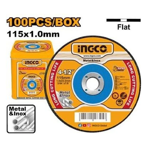 Set Dischi Abrasivi per Metalli 100PZ.INGCO – cod. INCMCD10115100