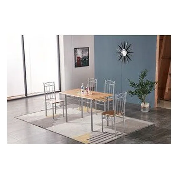 Set Tavolo con 4 Sedie 120X70 cm Legno Chiaro – cod. CPD99125