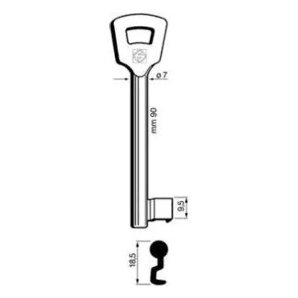Silca 1NFHL Chiave Patent Nichelata – cod. CPD502156