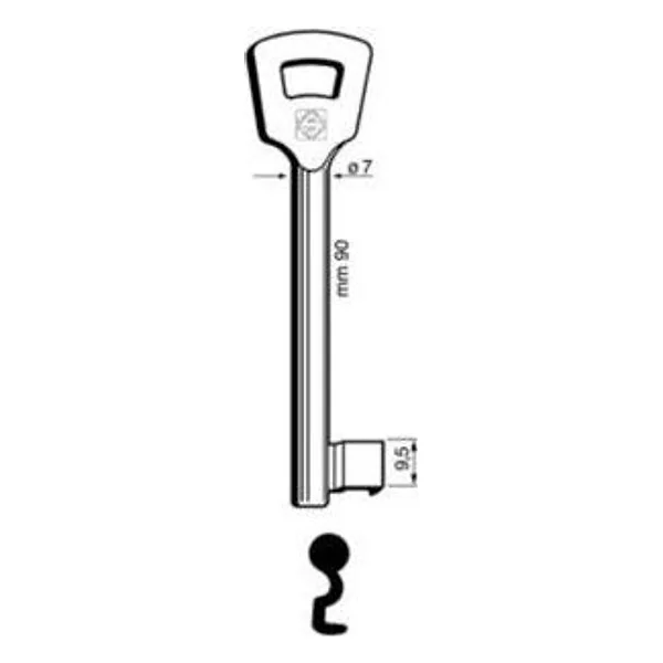 Silca 3NFHL Chiave Patent Nichelata – cod. CPD502158
