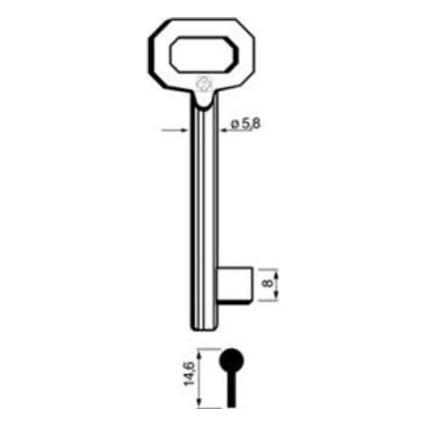 Silca 5010 Chiave Patent Passepartout Corta Bronzata – cod. CPD501587