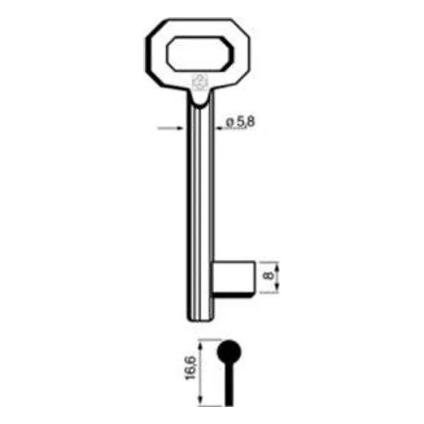 Silca 5011 Chiave Patent Passepartout Media Bronzata – cod. CPD501588