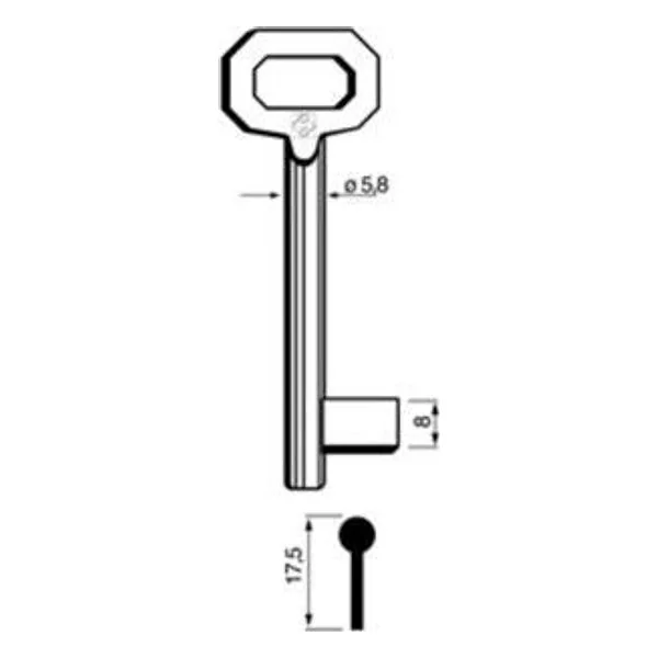 Silca 5012 Chiave Patent Passepartout Lunga Bronzata – cod. CPD501589