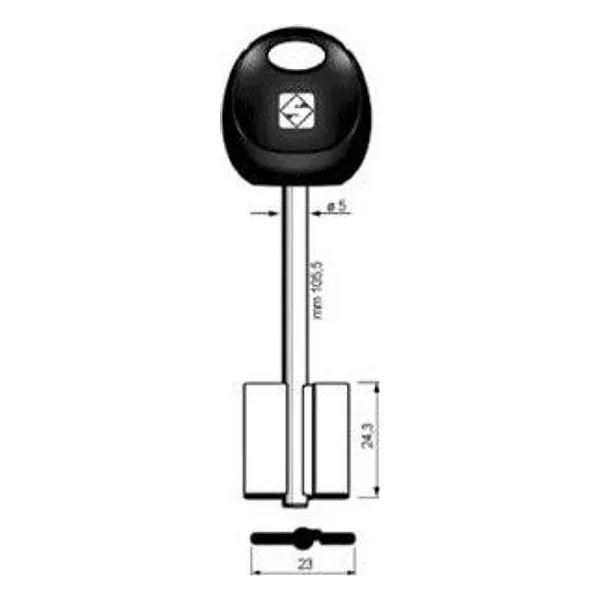Silca 5AT11AP Chiave Doppia Mappa Ottone – cod. CPD501591