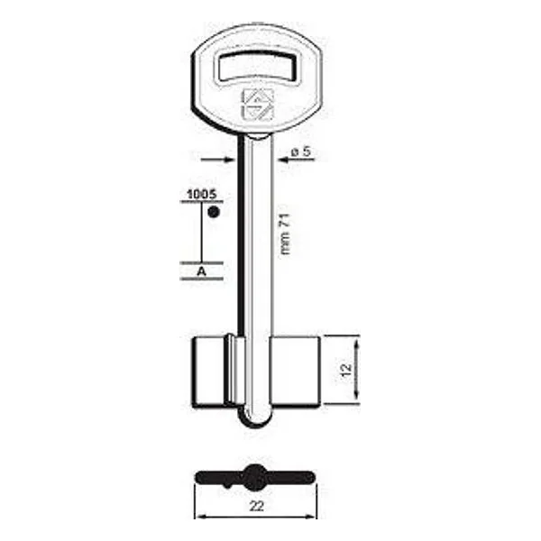 Silca 5CPR1 Chiave Doppia Mappa Ottone – cod. CPD93573