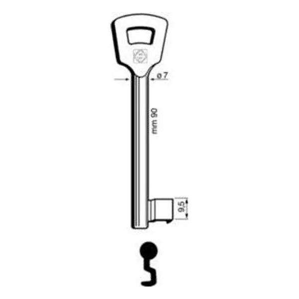 Silca 6NFH2L (EX 2NFHL) Chiave Patent Nichelata – cod. CPD502157