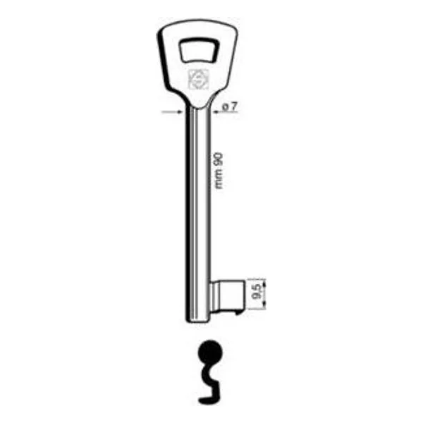 Silca 6NFH4L (EX 4NFHL) Chiave Patent Nichelata – cod. CPD502159