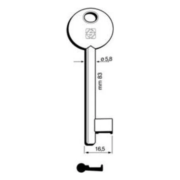 Silca 6P1D Chiave Patent Pari Bronzata – cod. CPD501628