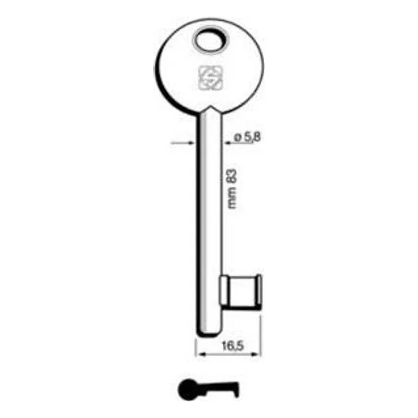 Silca 6P1S Chiave Patent Disp Bronzata – cod. CPD501630