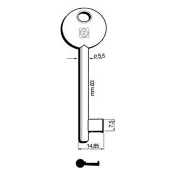 Silca 6P2D Chiave Patent Disp Bronzata – cod. CPD501631
