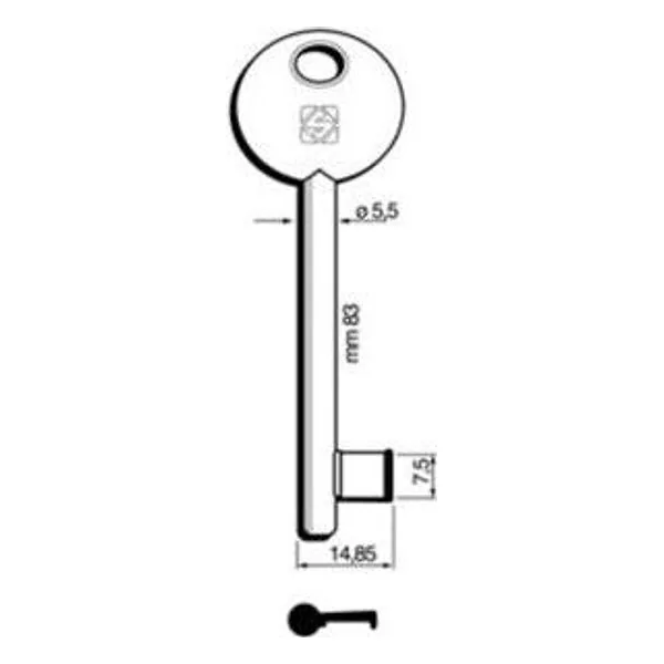 Silca 6P2S Chiave Patent Pari Bronzata – cod. CPD501632