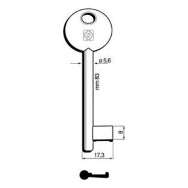 Silca 6P3D Chiave Patent Pari Bronzata – cod. CPD502166
