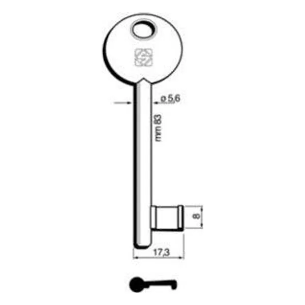 Silca 6P3S Chiave Patent Disp Bronzata – cod. CPD502167