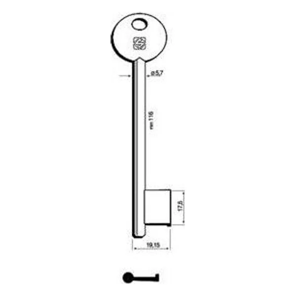 Silca 6P7D Chiave Patent Pari Nichelata – cod. CPD501633