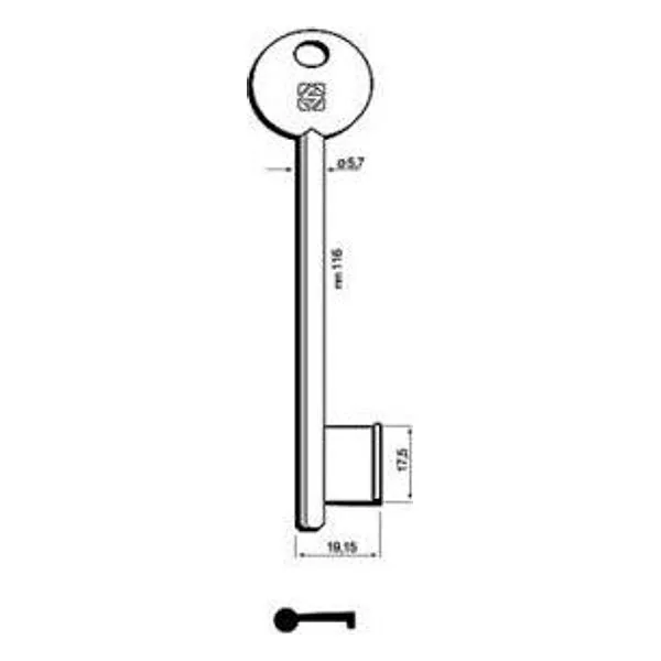Silca 6P7S Chiave Patent Disp Nichelata – cod. CPD501634