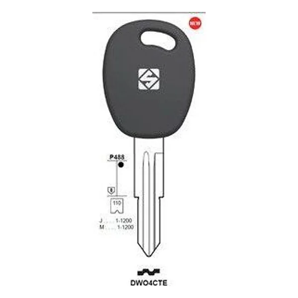 Silca DWO4CTE Chiave Transponder Vuota Ottone – cod. CPD93580