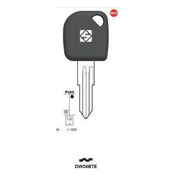 Silca DWO6BTE Chiave Transponder Vuota Ottone – cod. CPD93581
