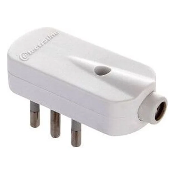 Spina Salvaspazio 10A 2P+T Bianco FIG.6 – cod. CPD483