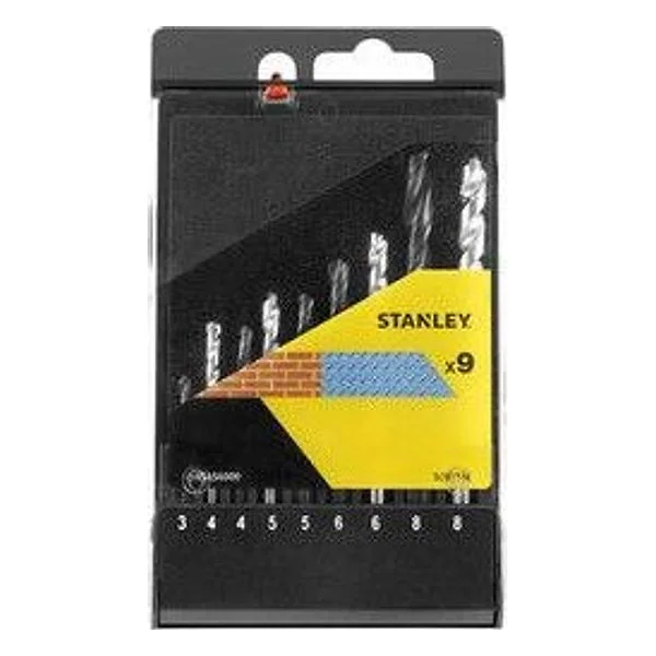 Stanley STA56000 Cassetta 9 Punte 5 HSS 4 Zinc. – cod. CPD457